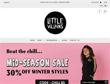 Tablet Screenshot of littlevillains.com